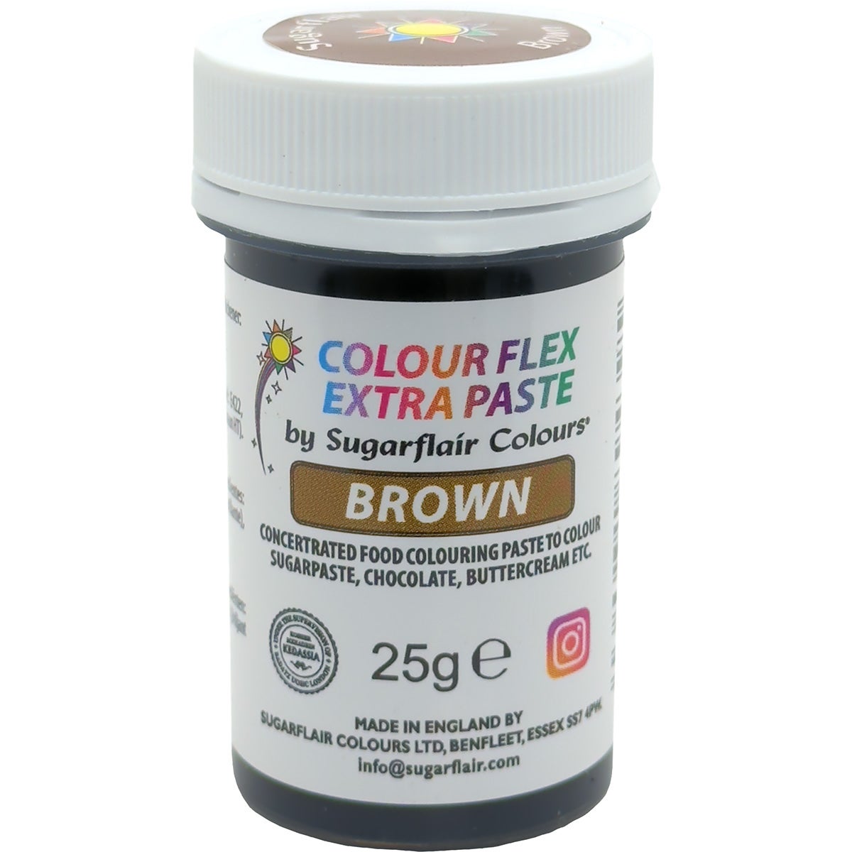 Sugarflair Colourflex Extra Paste Brown - 25g