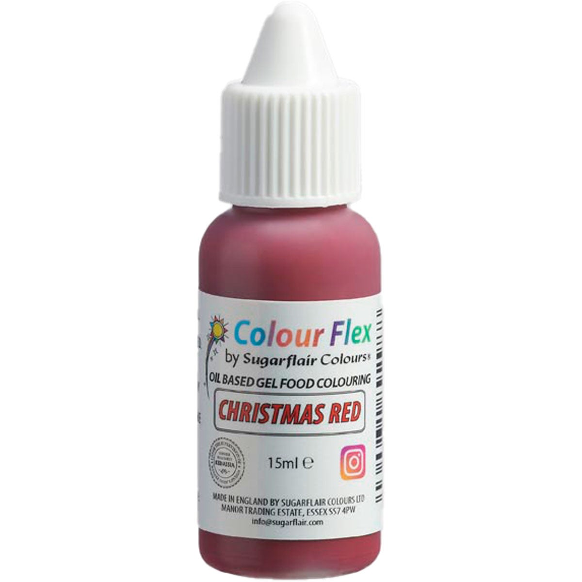 Sugarflair Colourflex Christmas Red 15ml
