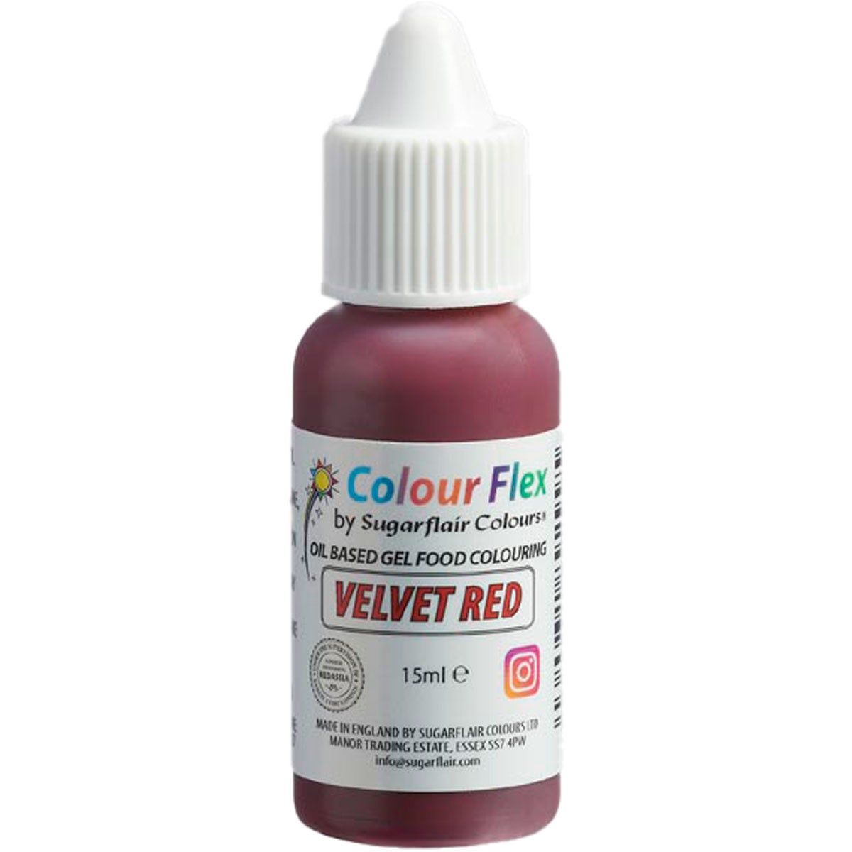 Sugarflair Colourflex Velvet Red 15ml