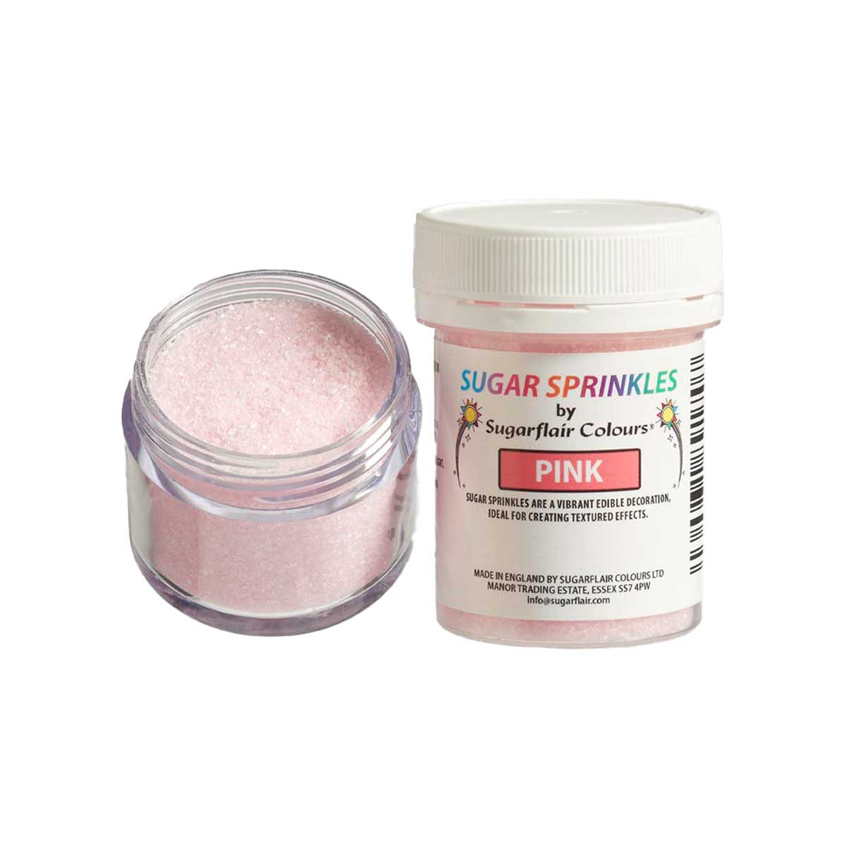 Sugarflair Sugar Sprinkles Pink - 40g