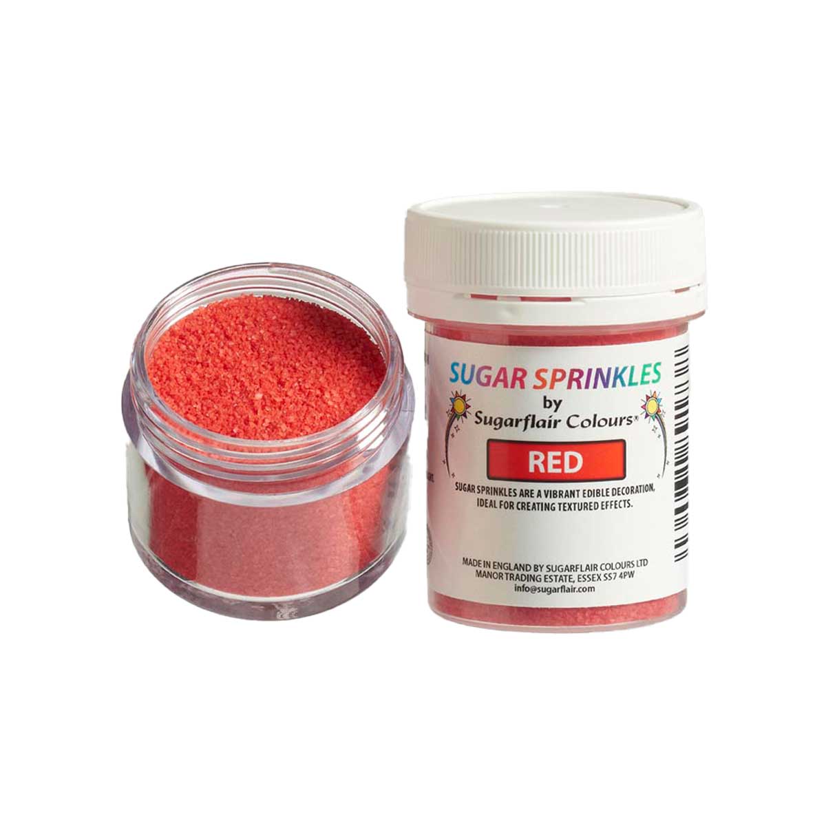 Sugarflair Sugar Sprinkles Red - 40g