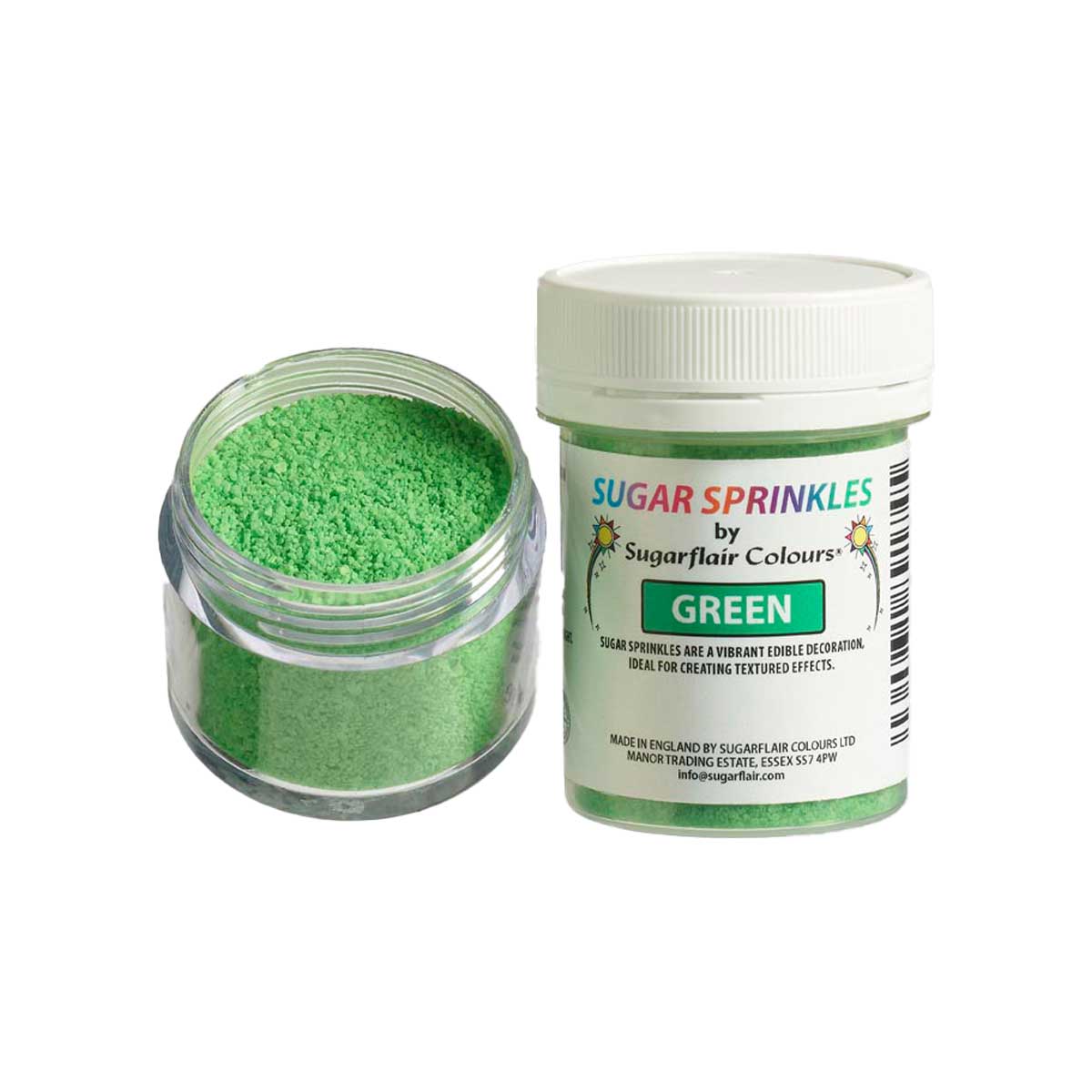 Sugarflair Sugar Sprinkles Green - 40g
