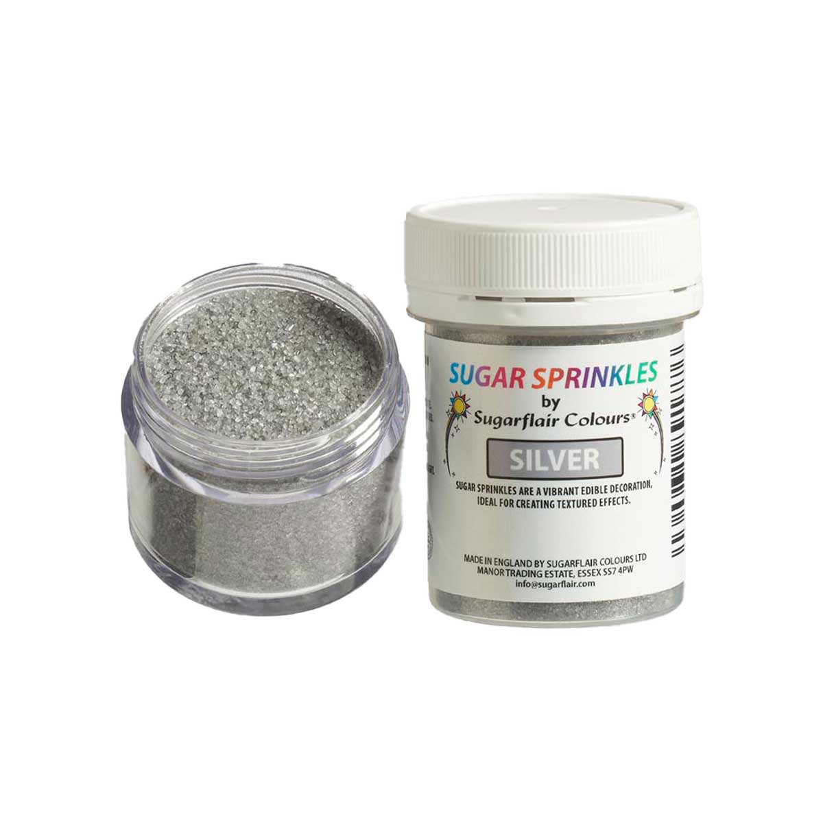 Sugarflair Sugar Sprinkles Silver - 40g