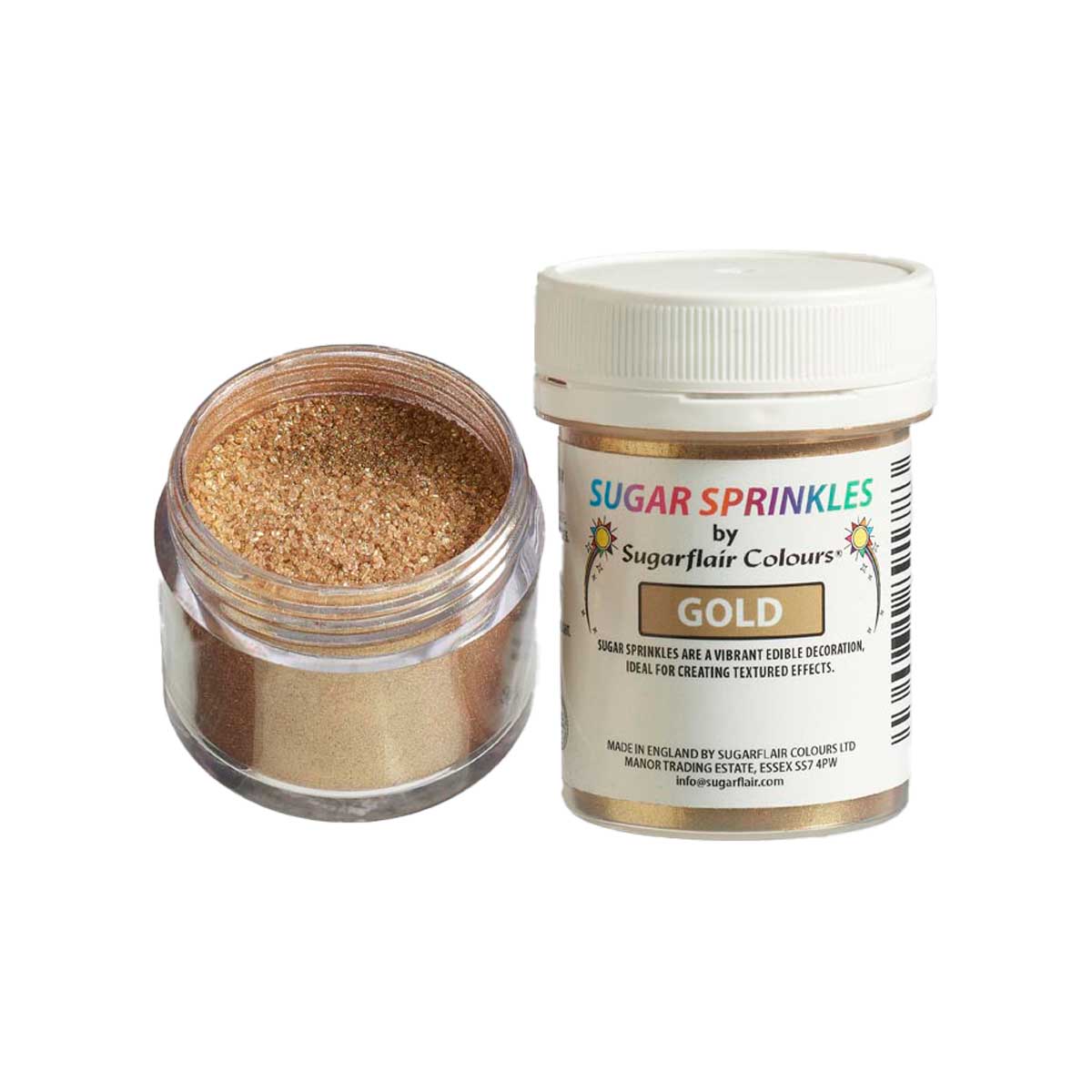 Sugarflair Sugar Sprinkles Gold - 40g