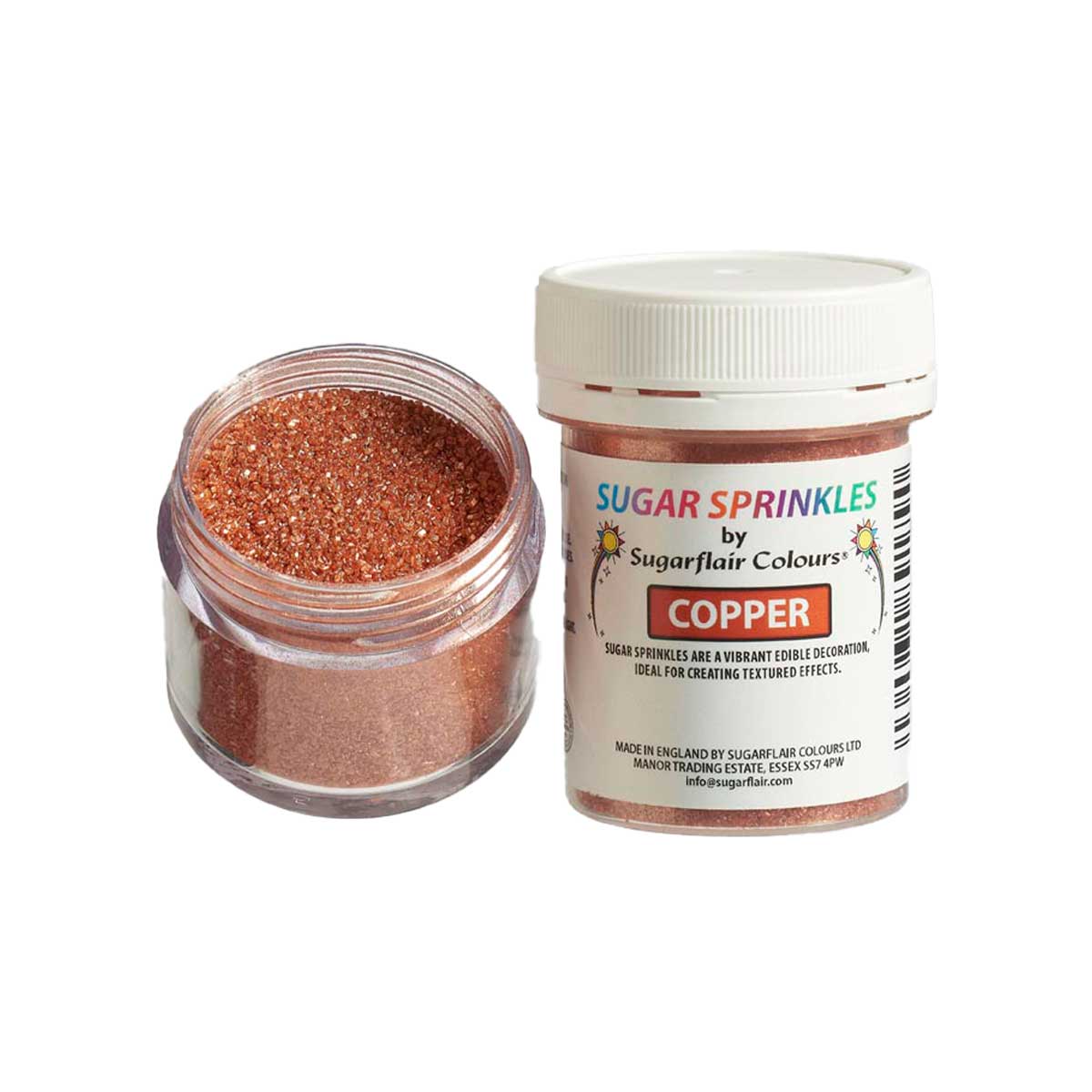 Sugarflair Sugar Sprinkles Copper - 40g
