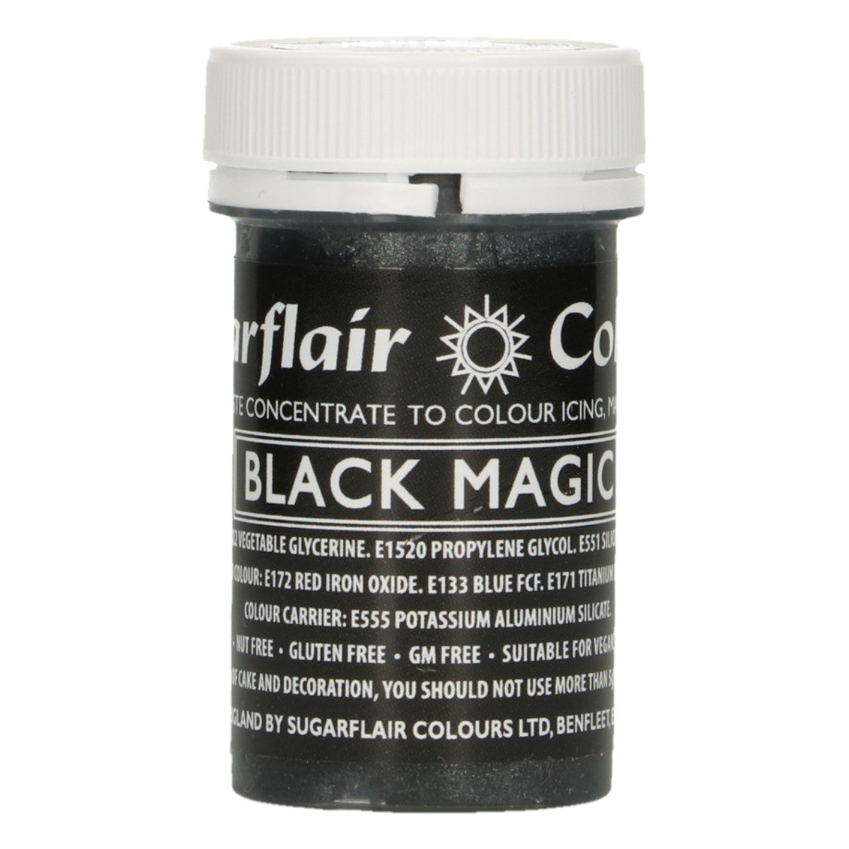 Sugarflair Paste Colour Satin BLACK MAGIC 25g