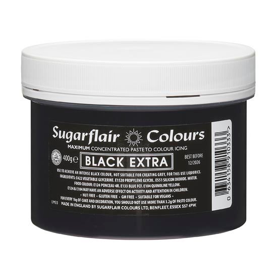 Sugarflair Maximum Concentrated Paste BLACK EXTRA 400g