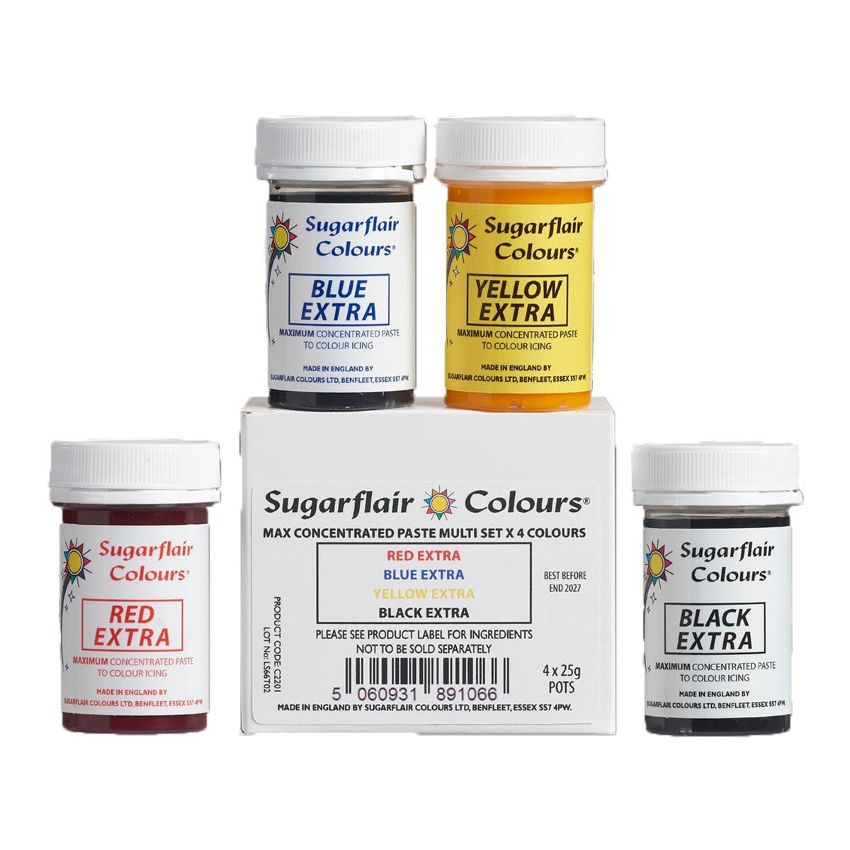 Sugarflair Mixed Max Concentrated Paste Set/4