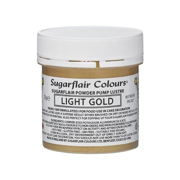 Sugarflair Pump Refill -Light Gold- 25g