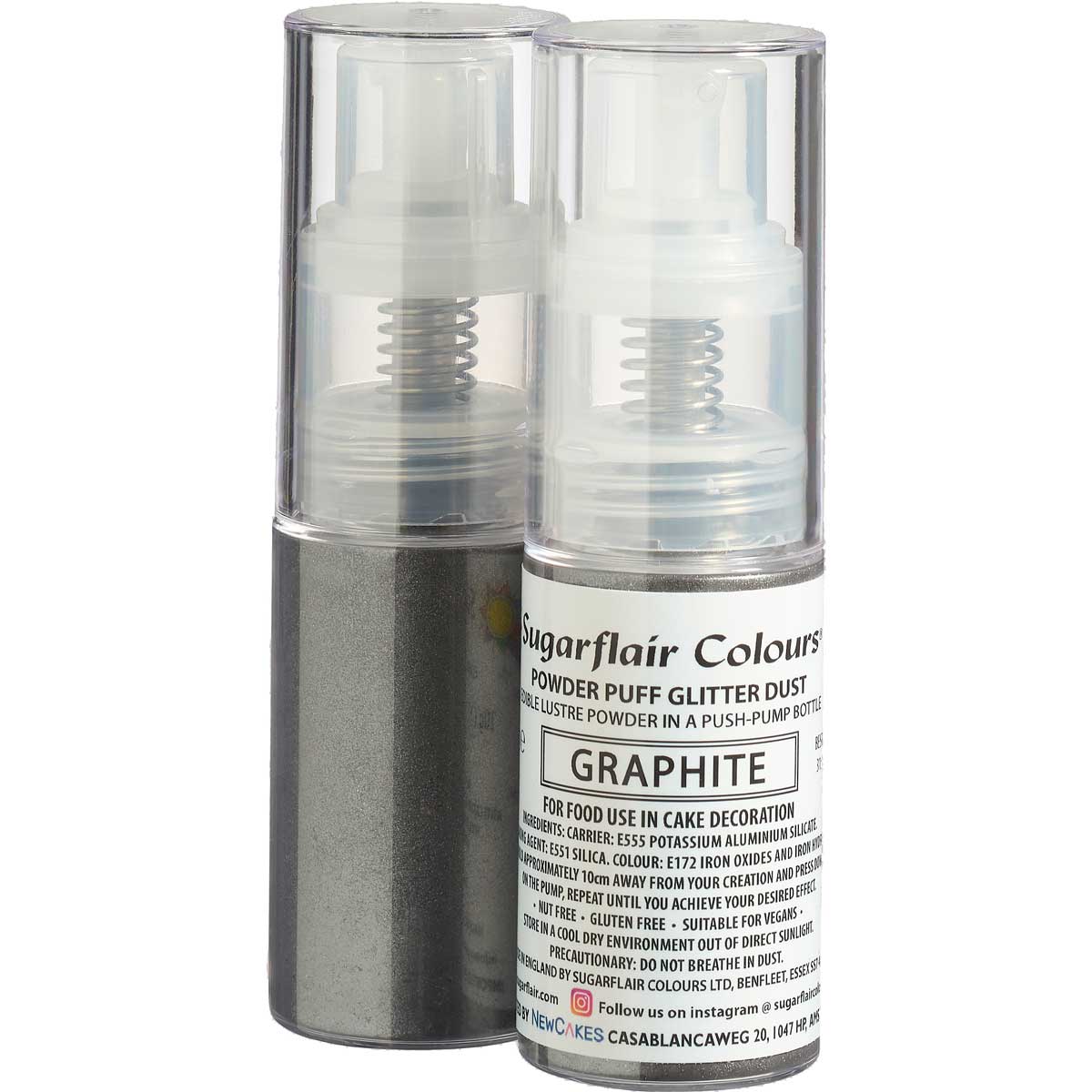Sugarflair Pump Spray Glitter Dust -Light Silver-