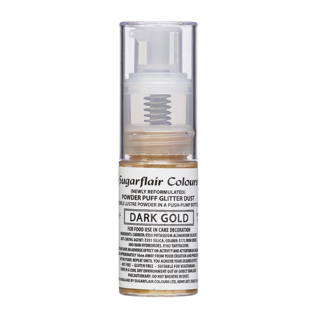 Sugarflair Pump Spray Glitter Dust -Dark Gold-