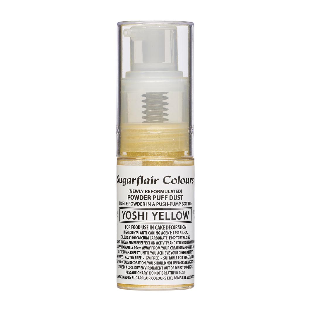 Sugarflair Pump Spray Powder Puff Dust -Yoshi Yellow-