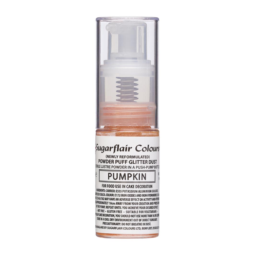 Sugarflair Pump Spray Glitter Dust -Pumpkin-
