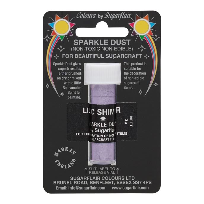 Sugarflair Sparkle Dust Lilac Shimmer 2g
