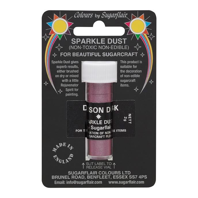 Sugarflair Sparkle Dust Damson Dusk 2g