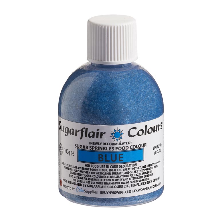 Sugarflair Sugar Sprinkles -Blue- 100g
