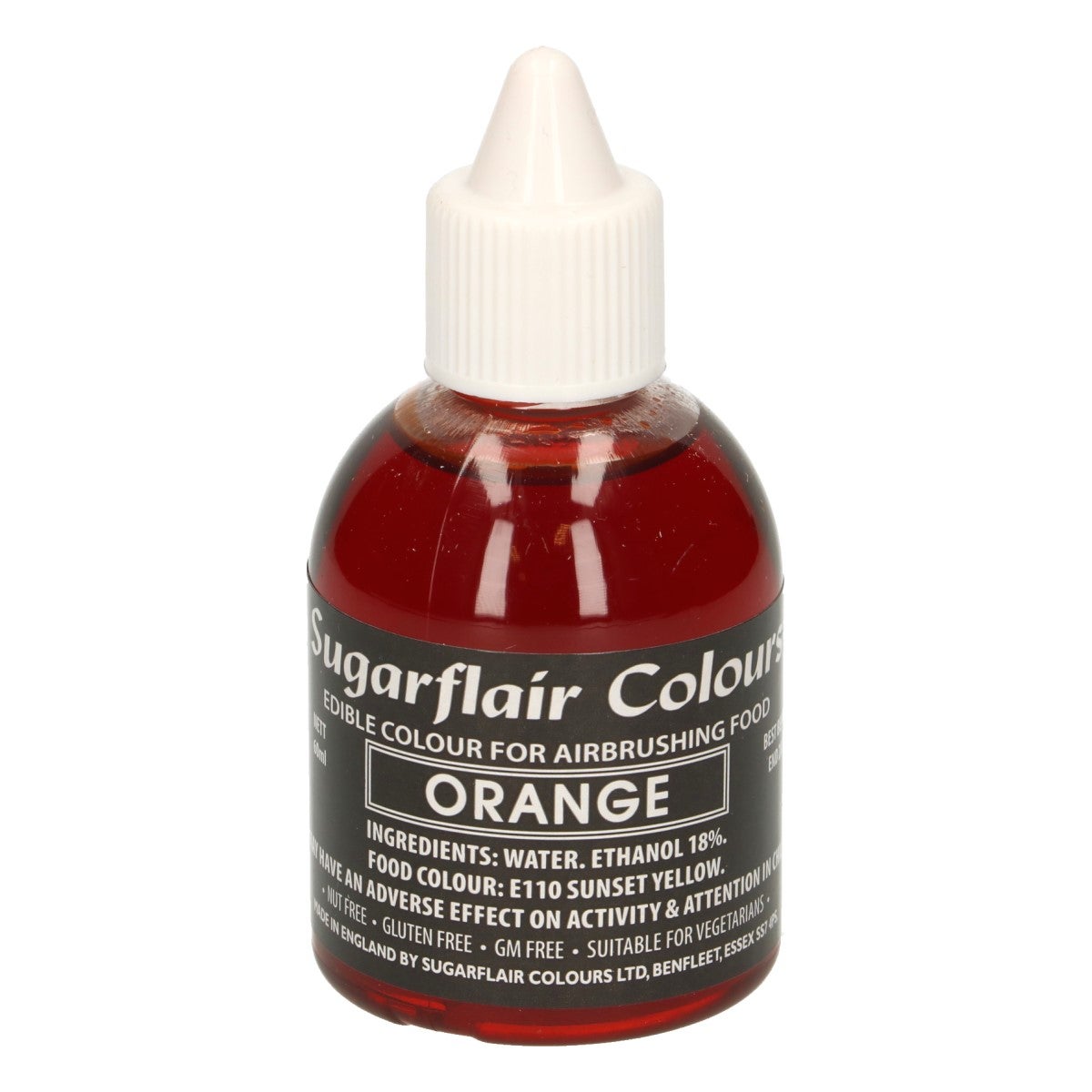 Sugarflair Airbrush Colouring -Orange- 60ml
