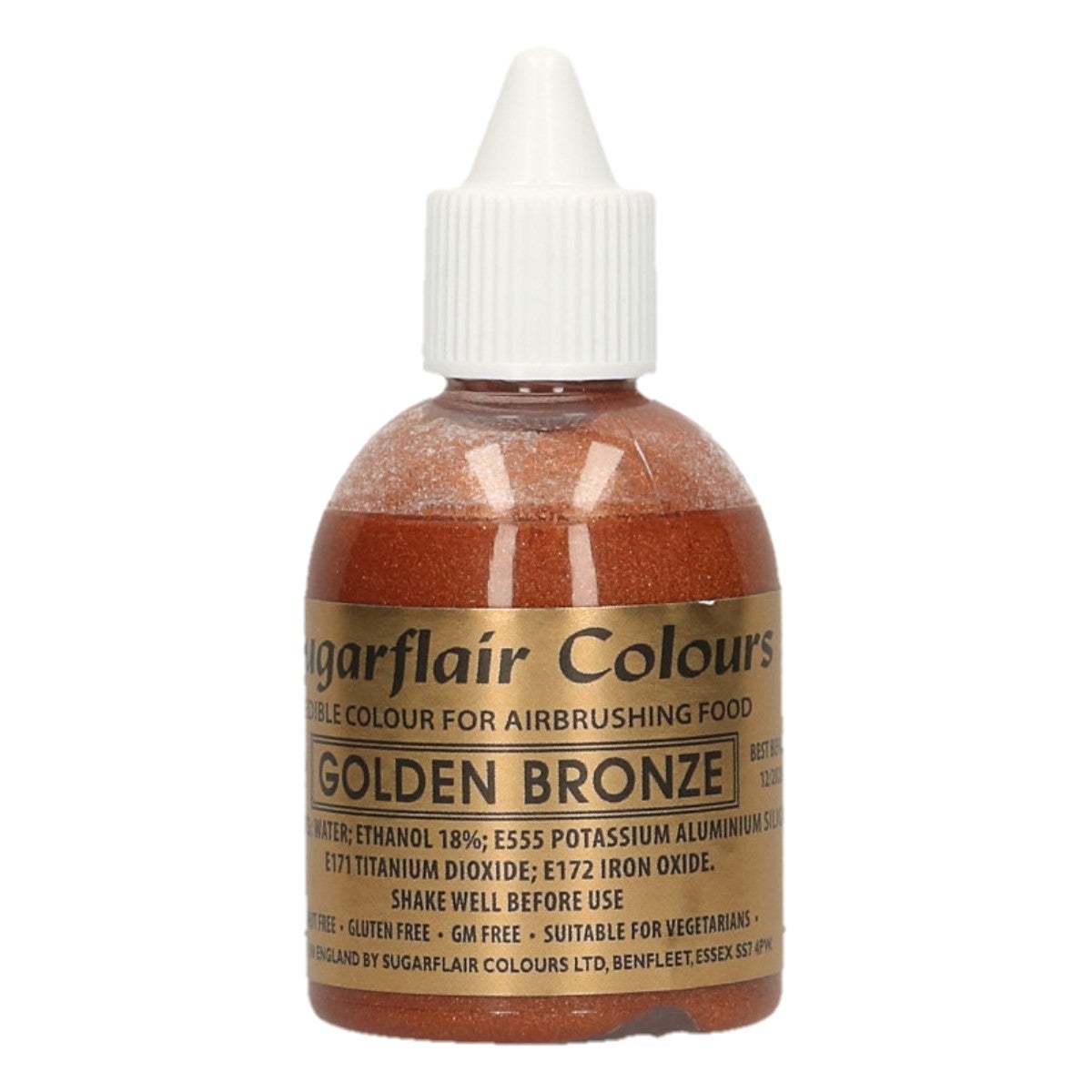 Sugarflair Airbrush Colouring -Golden Bronze- 60ml