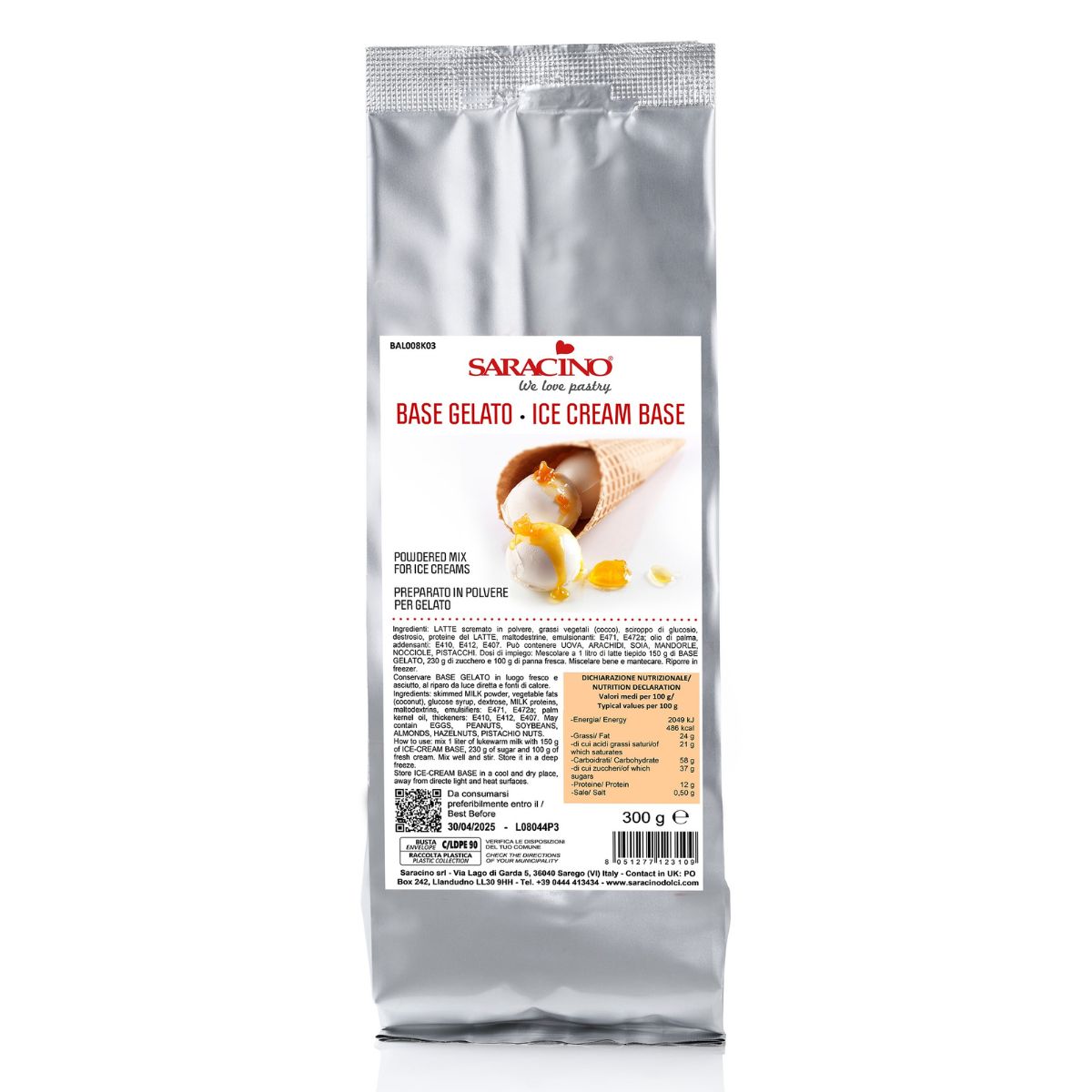 Saracino Ice Cream Base Mix 300 g