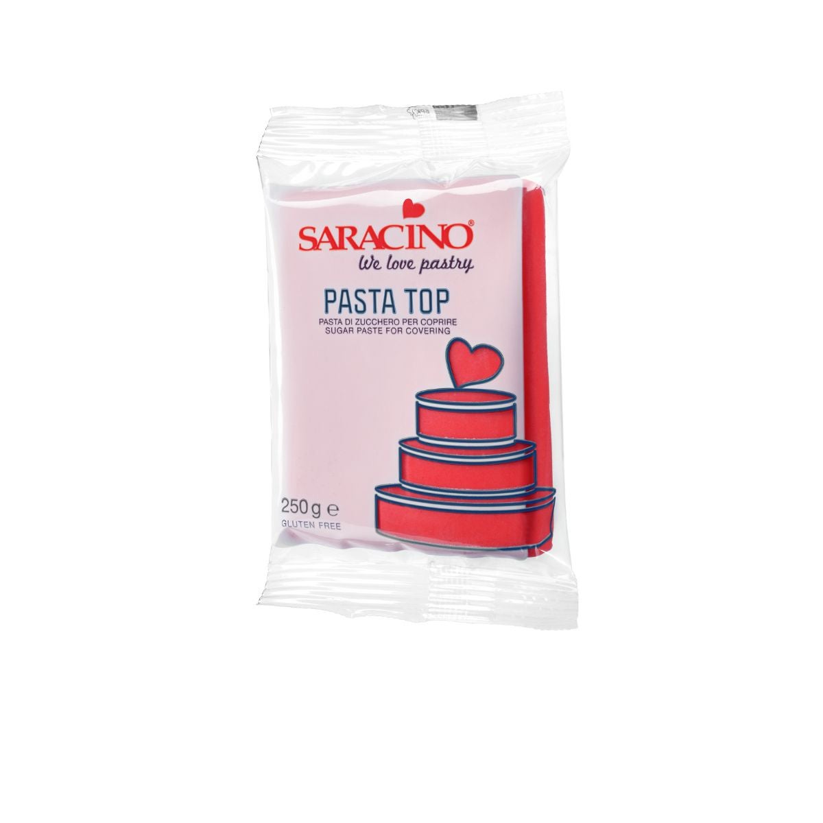 Saracino Top Sugar Paste - Red 250g