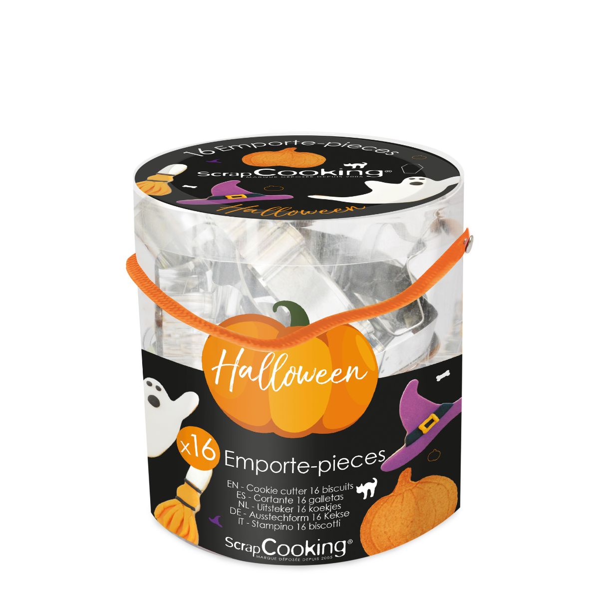 Scrapcooking Cookie Cutter Halloween Bucket set/16
