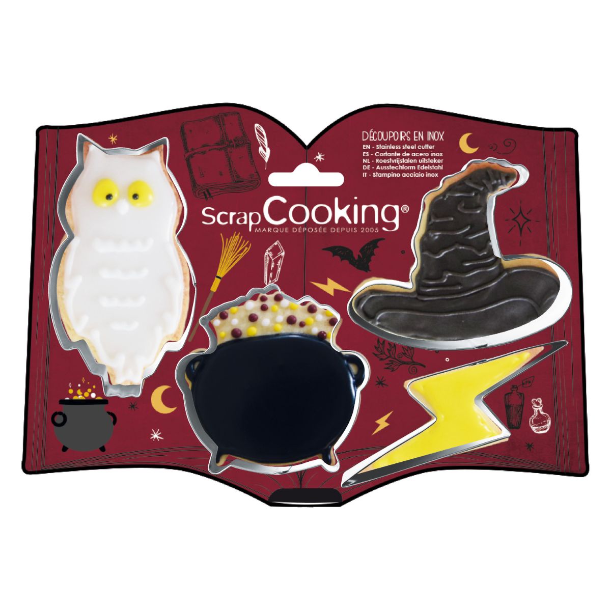 Scrapcooking Cookie Cutters Wizard set/4