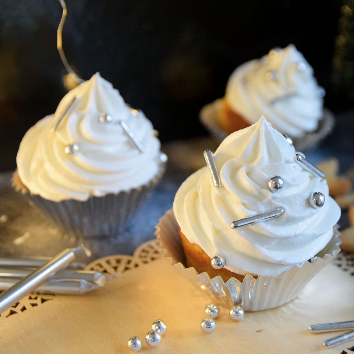 Scrapcooking Baking Cups - Silver pk/48