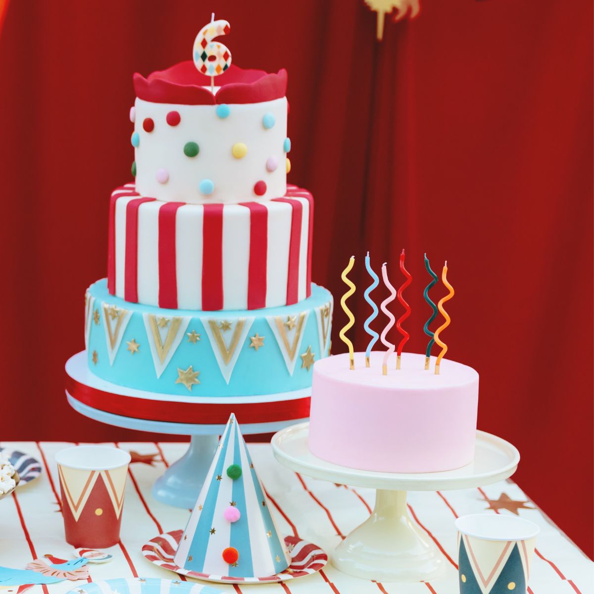 PartyDeco Candles Rainbow Curl 14 cm 12 pcs