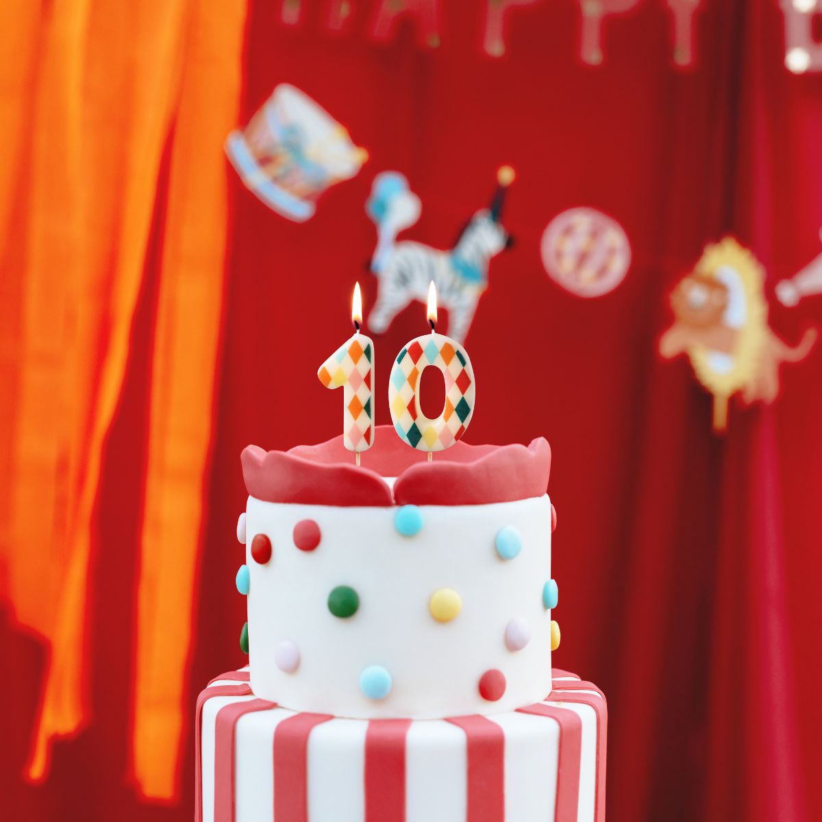 PartyDeco Number Candle 0 Rhombus 5,5 cm