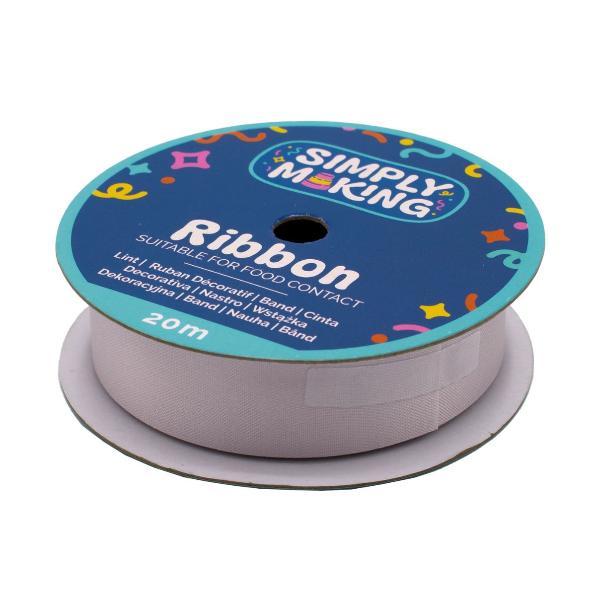 Simply Making Cake Ribbon Silver 24 mm x 20 m