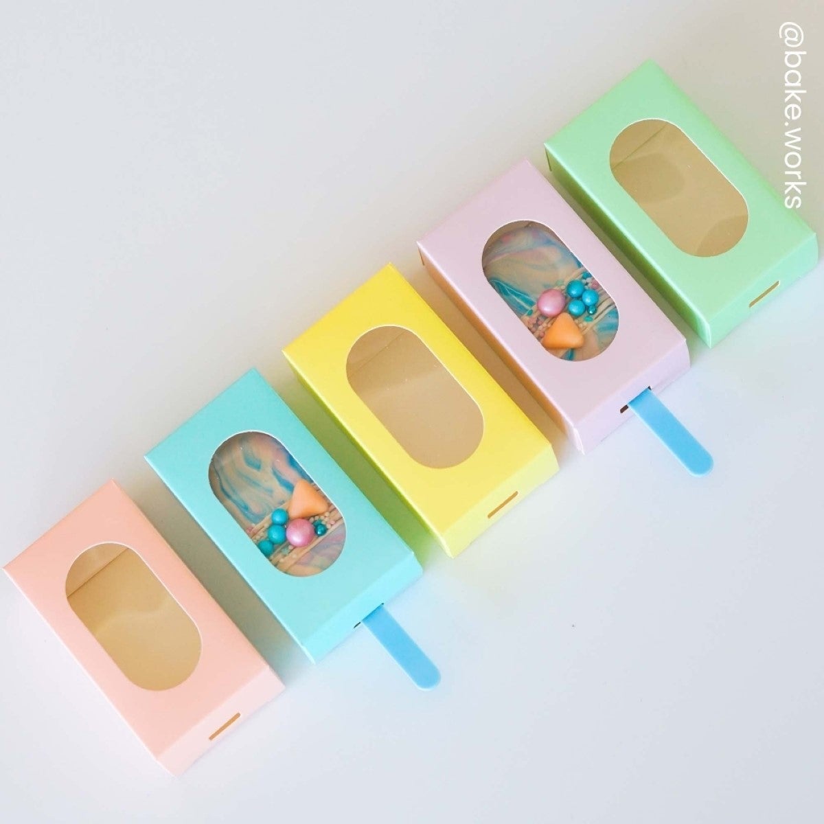 Simply Making Cakesicle Box pk/10 - Pastel Yellow