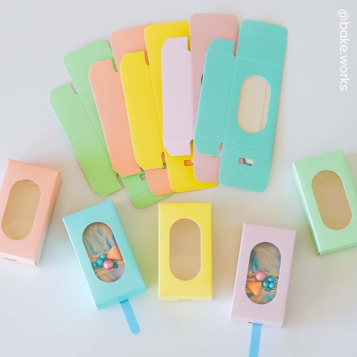 Simply Making Cakesicle Box pk/10 - Pastel Yellow
