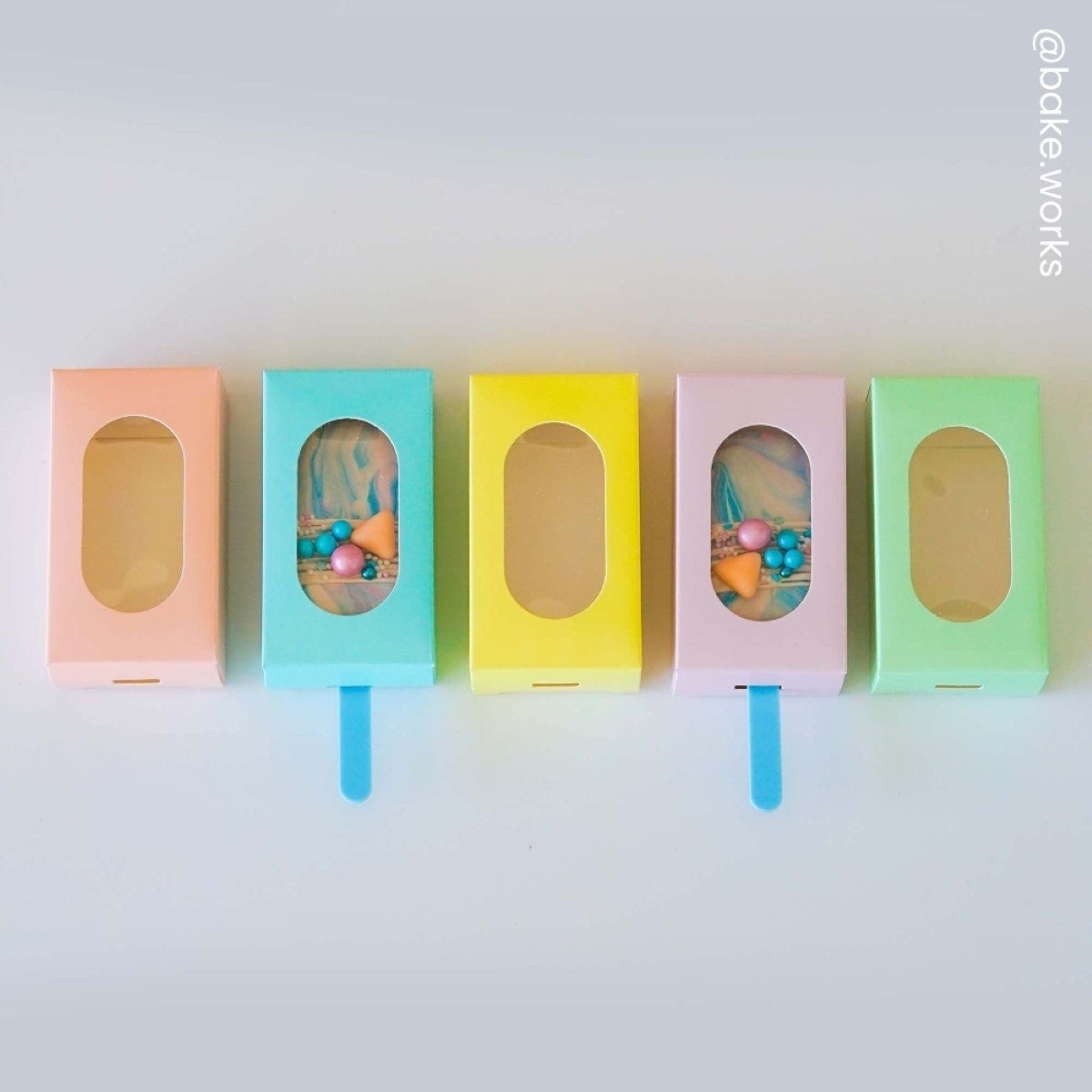 Simply Making Cakesicle Box pk/10 - Pastel Peach