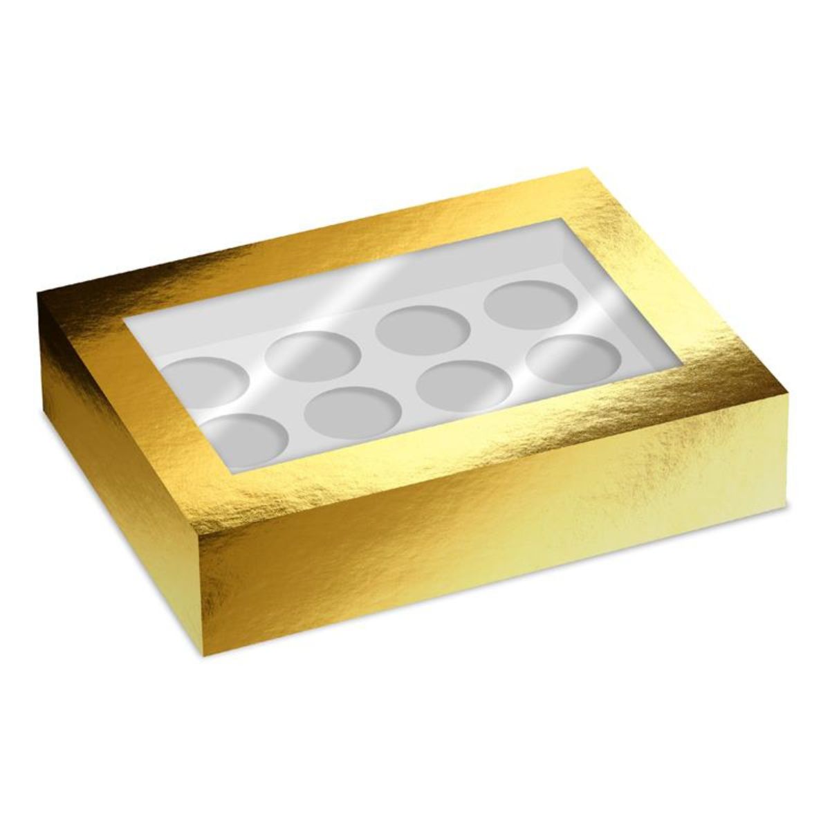 Simply Making Cupcake Box Window Gold Metallic 12 pk/2