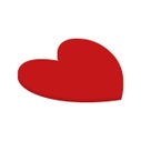 Simply Making Matt Masonite Board Heart Red 25 cm