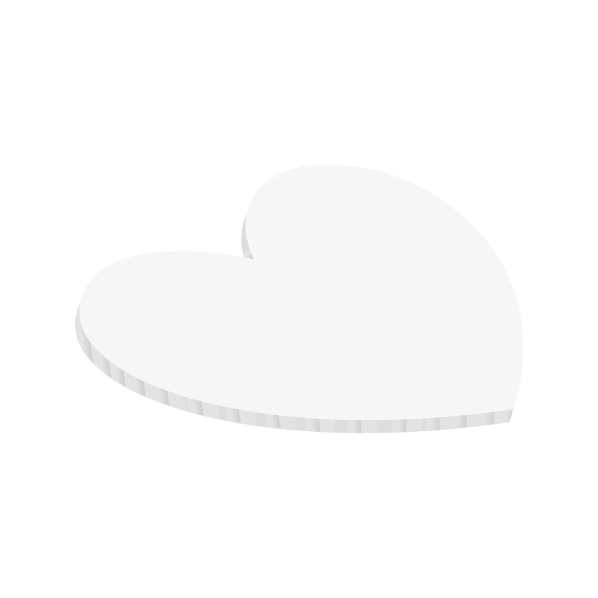 Simply Making Matt Masonite Board Heart White 25 cm