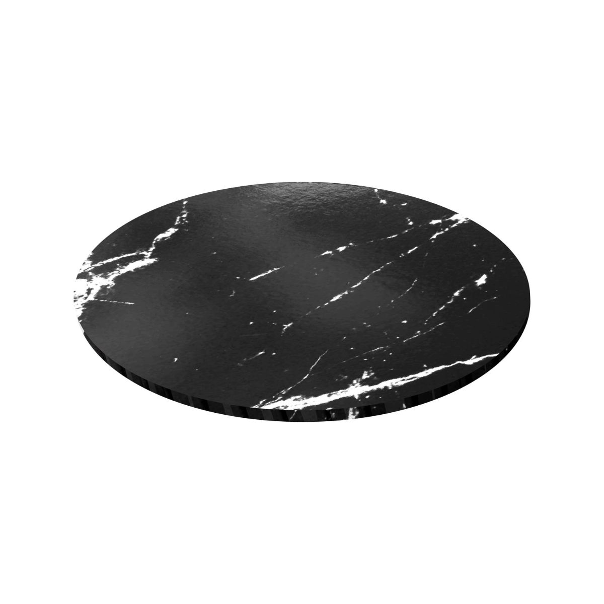 Simply Making Matt Masonite Board Round Black Marble 30 cm