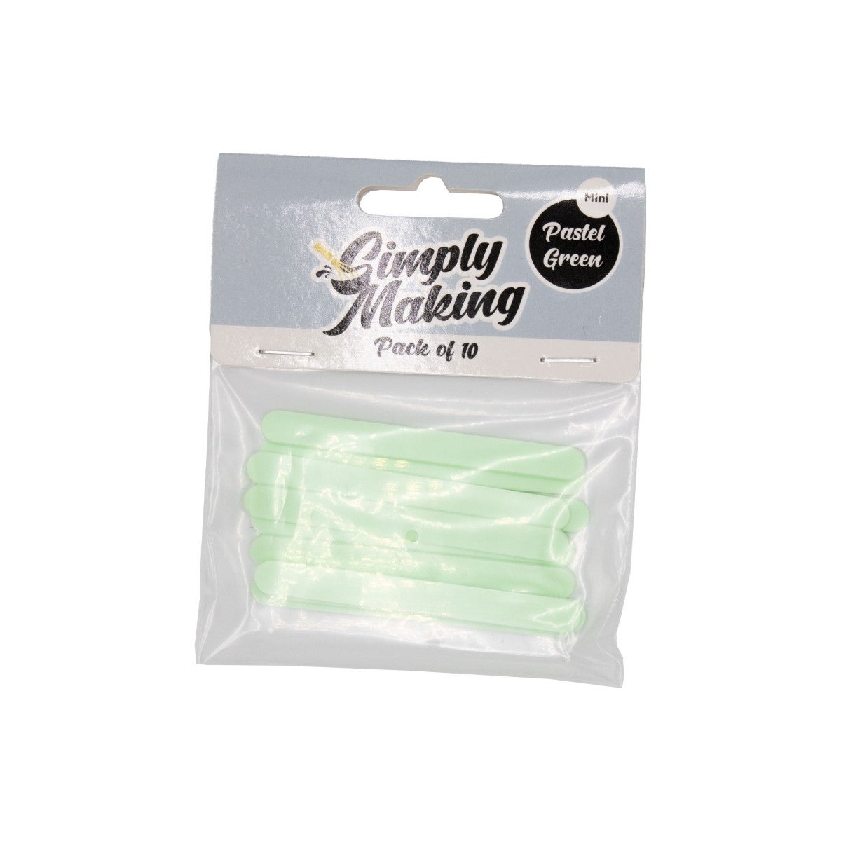 Simply Making Cakesicle Sticks pk/10 - Pastel Green Mini