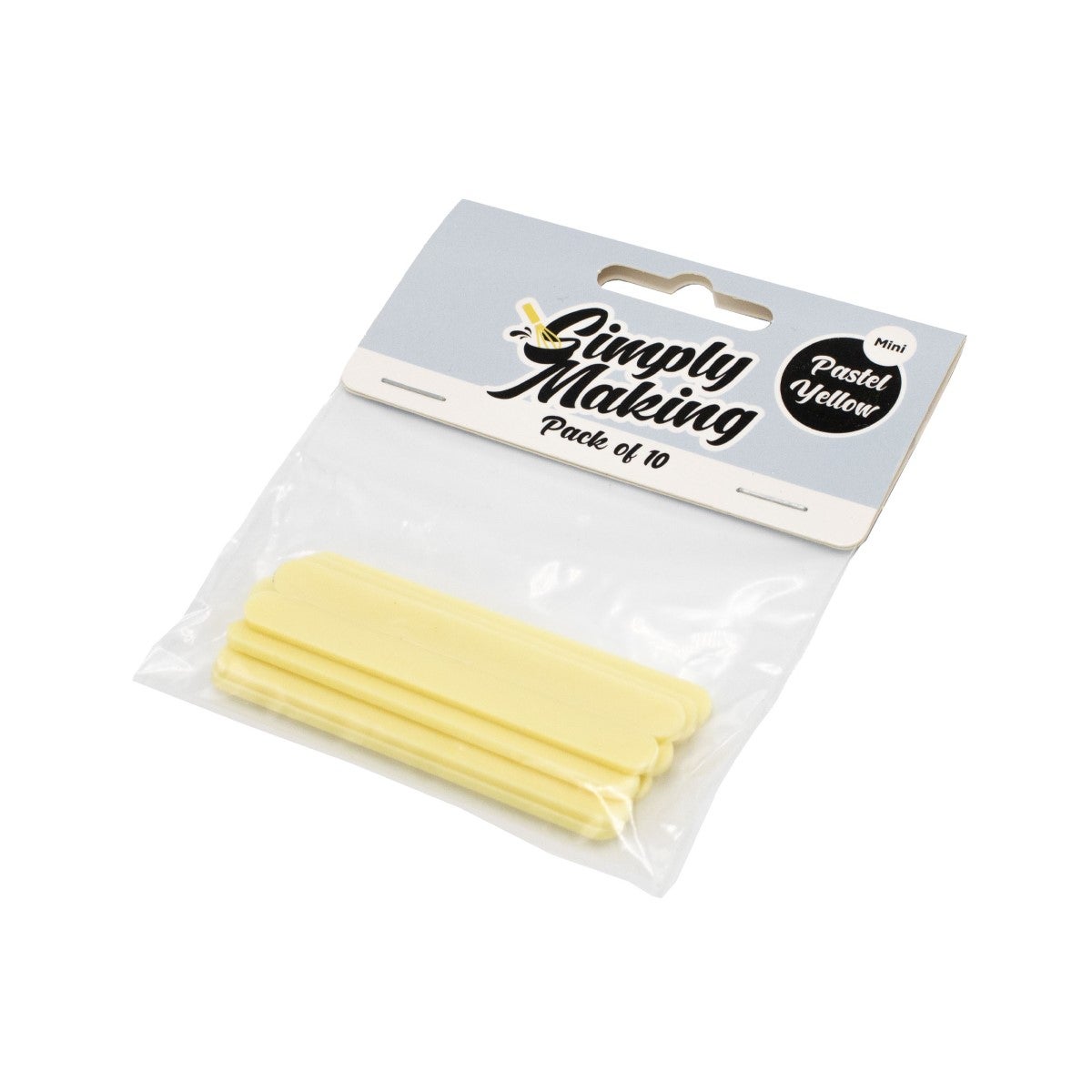 Simply Making Cakesicle Sticks pk/10 - Pastel Yellow Mini