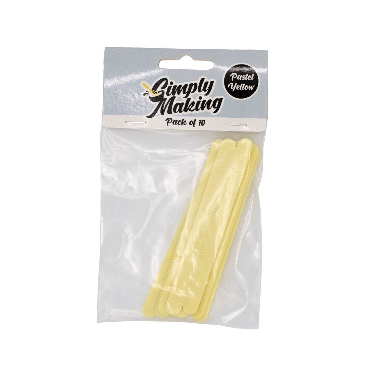Simply Making Cakesicle Sticks pk/10 - Pastel Yellow Standard