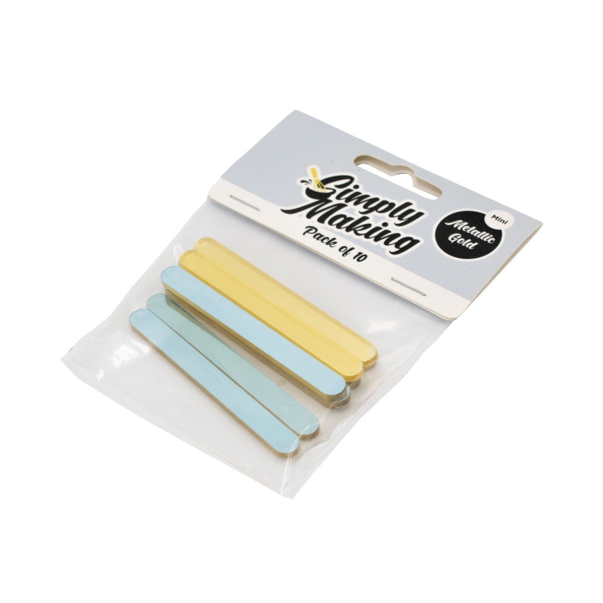 Simply Making Cakesicle Sticks pk/10 - Mirror Gold - 76mm