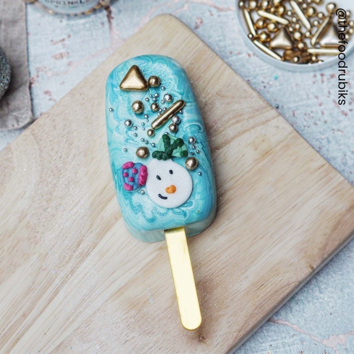 Simply Making Cakesicle Sticks pk/10 - Mirror Gold - 76mm