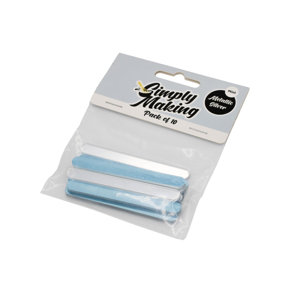 Simply Making Cakesicle Sticks pk/10 - Mirror Silver - 76mm