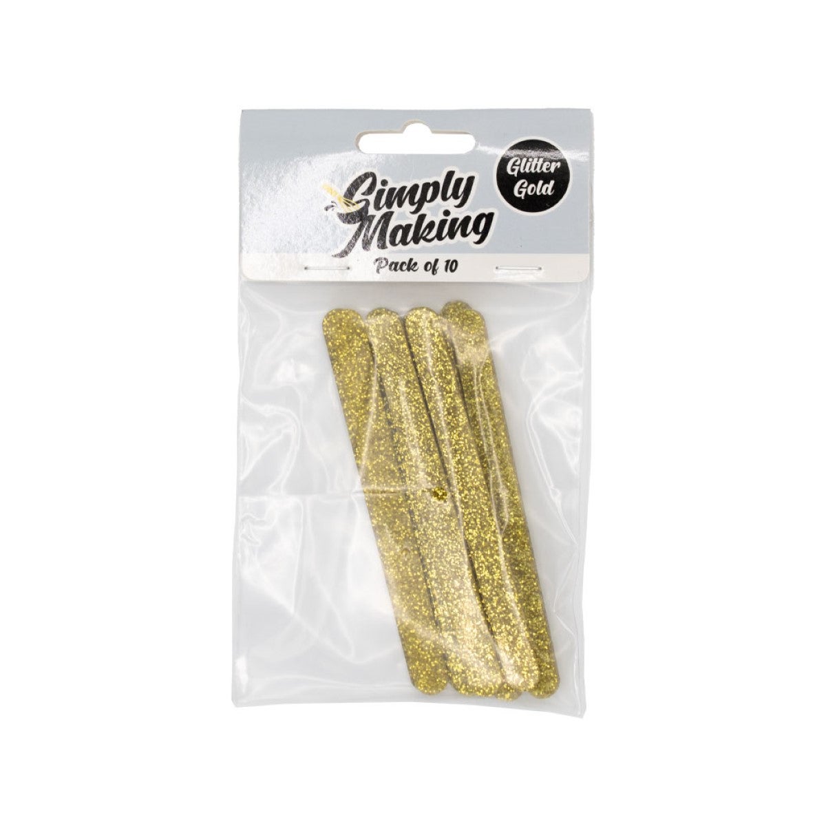 Simply Making Cakesicle Sticks pk/10 - Gold Glitter Standard