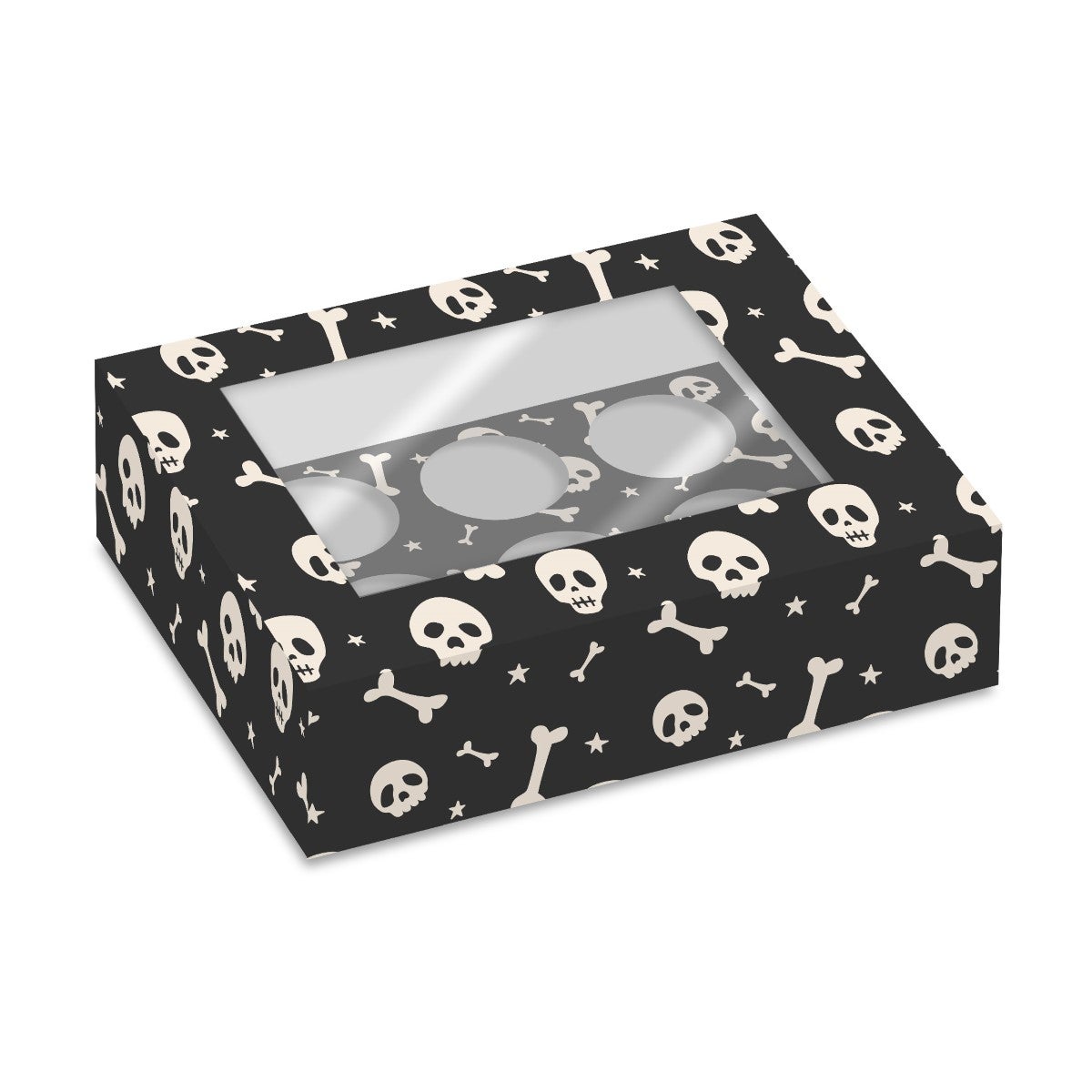 Simply Making Cupcake Box 6 - pk/2 - Halloween Skeleton