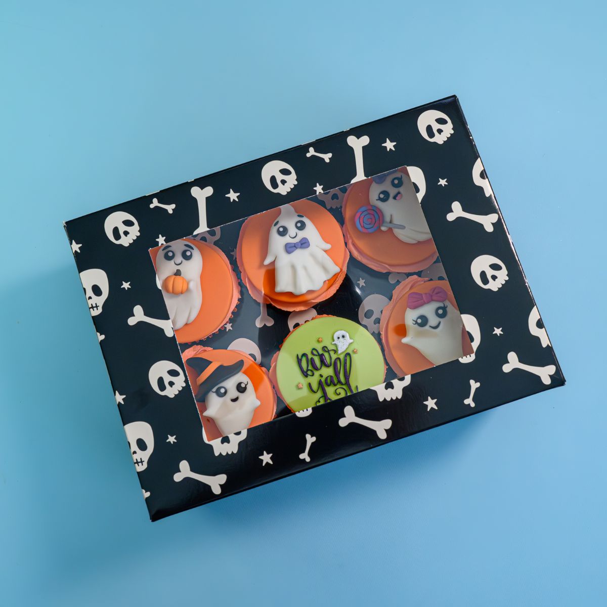 Simply Making Cupcake Box 12 Halloween Skeleton pk/2