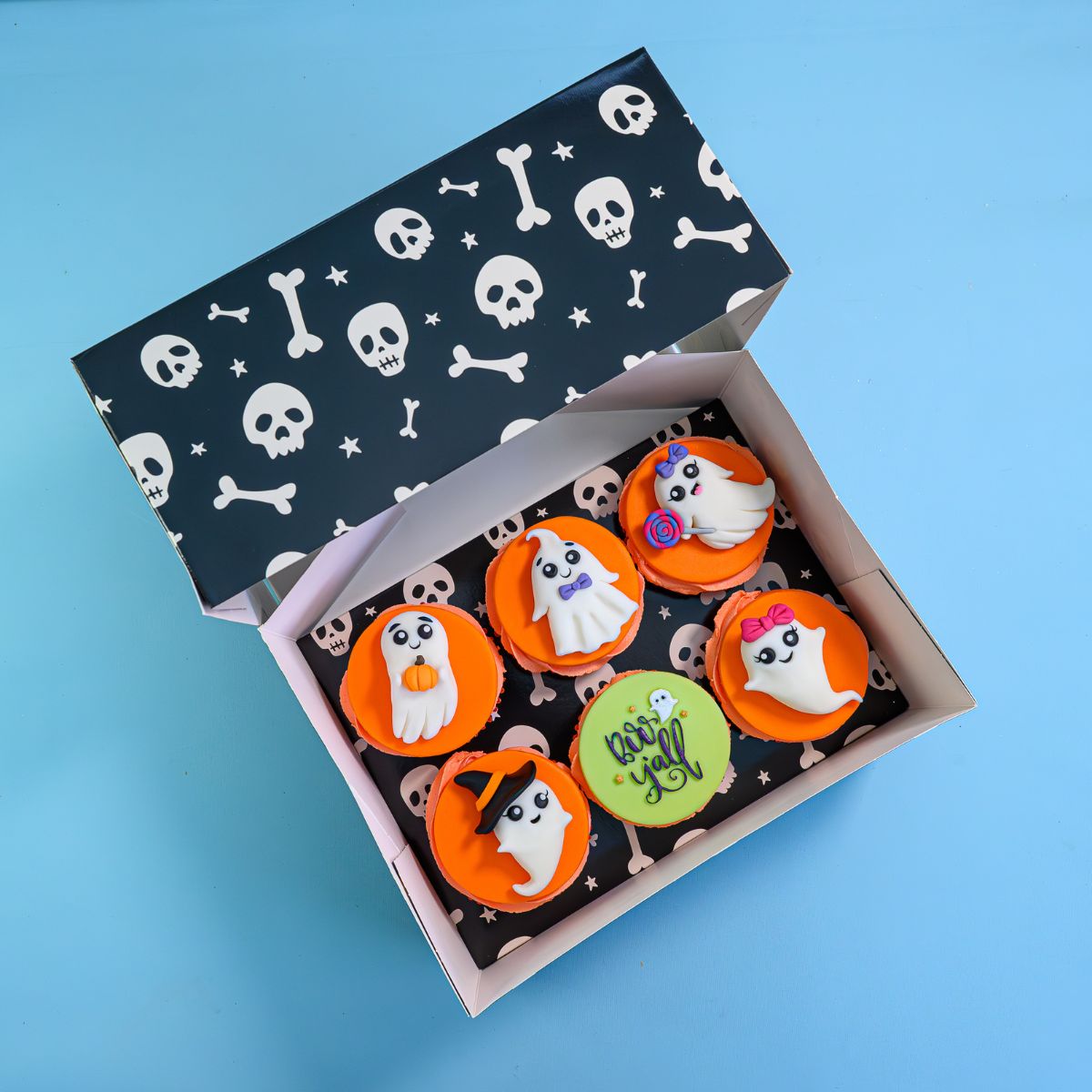 Simply Making Cupcake Box 6 Halloween Skeleton pk/2