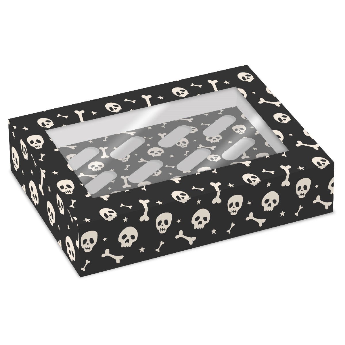 Simply Making Cupcake Box 12- pk/2 - Halloween Skeleton