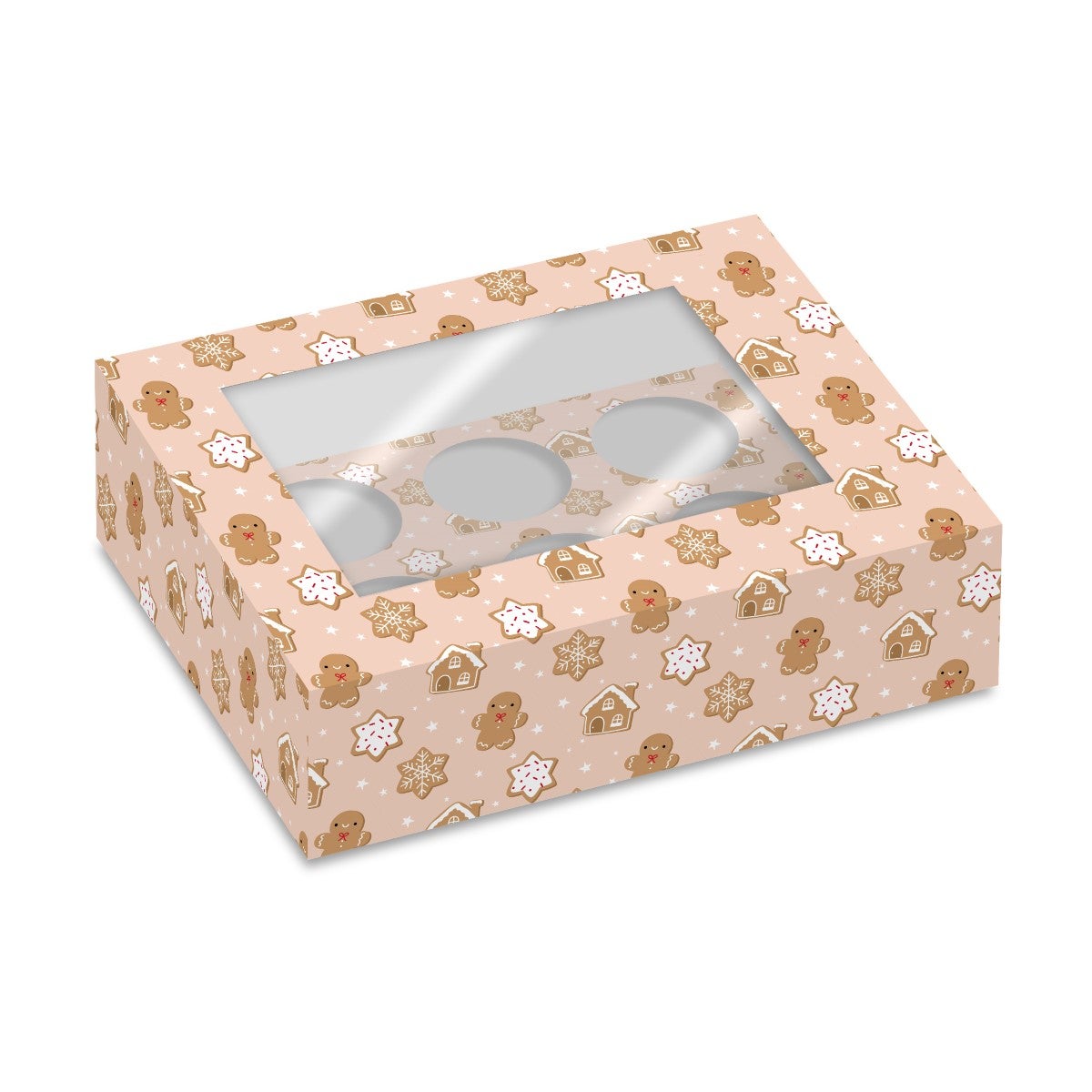 Simply Making Cupcake Box 6 - pk/2 - Gingerbread