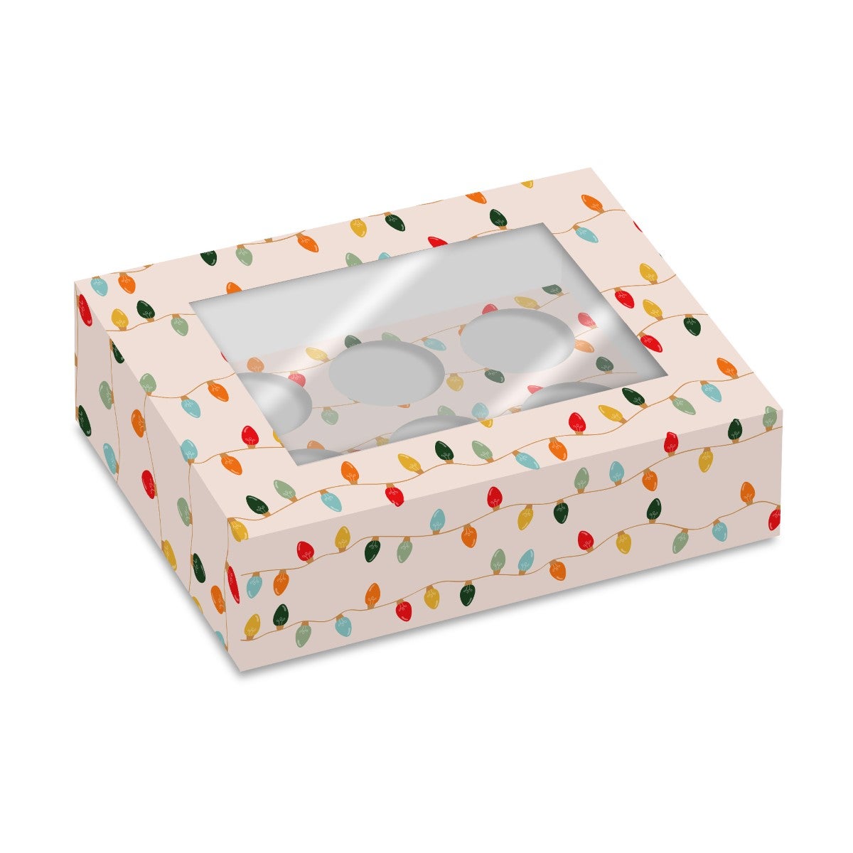 Simply Making Cupcake Box 6 - pk/2 - Christmas Lights